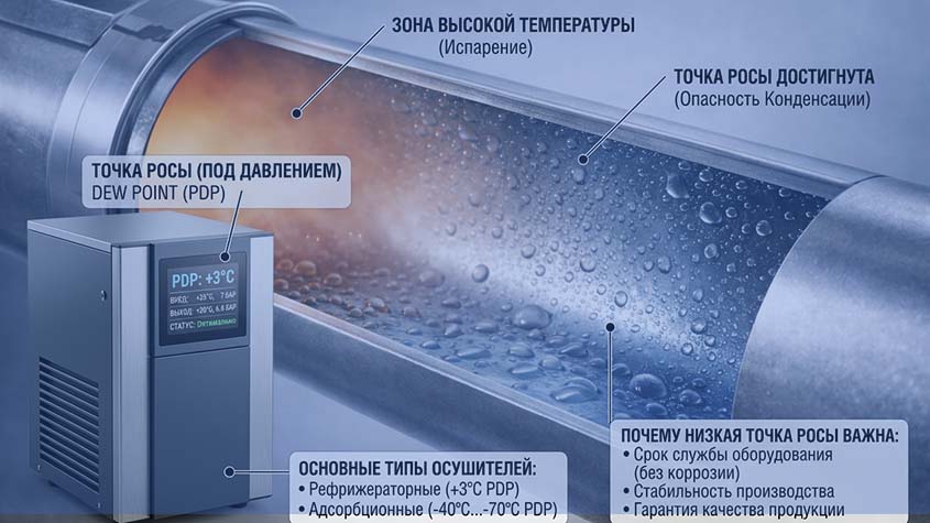 Выбор осушителя: почему нужно учитывать точку росы